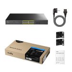 Суич Cudy GS1016EPS2, 16 портов, управляем Gigabit PoE+, 2x Gigabit SFP слота - Управляем мрежов суич - снимка 4