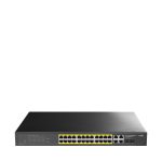 Суич Cudy GS1028EPS2, 24 портов, управляем Gigabit PoE+, 2x Gigabit SFP, 4× Uplink - Управляем мрежов суич