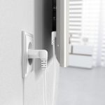 Захранващ кабел HAMA, под ъгъл 90°, евро, двоен канал/C7, 5 м, бял - Захранващ кабел за компютър - снимка 6